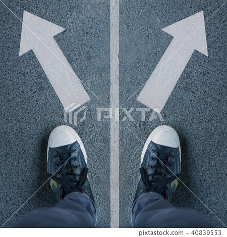 Pair of shoes and two arrows Pair of shoes and two arrows 40839553