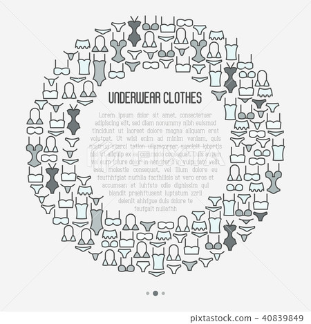 Underwear clothes concept in circle 40839849