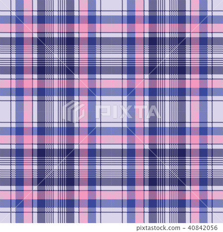 Blue pixel check plaid seamless pattern 40842056