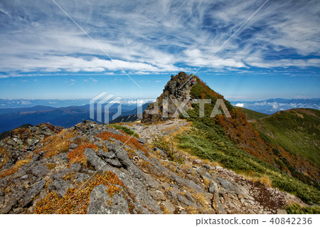 Fall-colored Yatsugatake mountain range, Yokotake 40842236