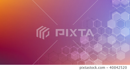 Molecular structure background. Abstract background with molecule DNA. Geometric shape with hexagons Molecular structure background. Abstract background with molecule DNA. Geometric shape with hexagons 40842520