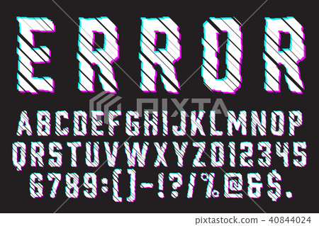 Trendy Distorted Glitch Font Typeface Trendy Distorted Glitch Font Typeface 40844024