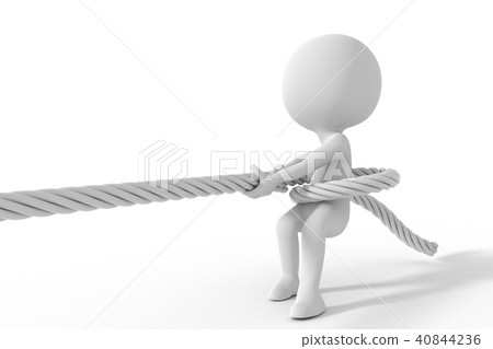 A person who pulls a rope 40844236