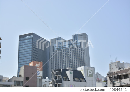 [Osaka Prefecture Namba] Urban landscape with skyscrapers 40844241