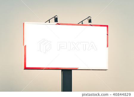 Blank horizontal billboard against a blue sky. Blank horizontal billboard against a blue sky. 40844829