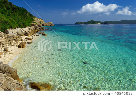 Okinawa Prefecture Shimajiri-gun Akajima Kitahama Beach 40845052