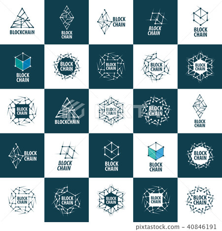 Vector logo blockchain Vector logo blockchain 40846191