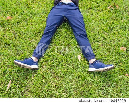 lying on the grass lying on the grass 40848629