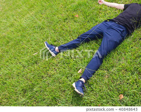 lying on the grass lying on the grass 40848643