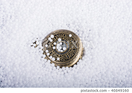 Pocket watch on white polystyrene foam balls Pocket watch on white polystyrene foam balls 40849160