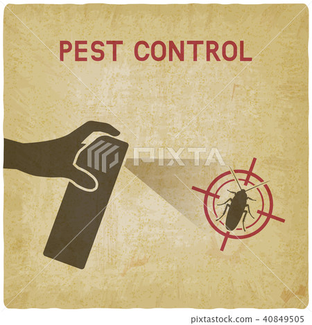 extermination of cockroaches vintage background 40849505