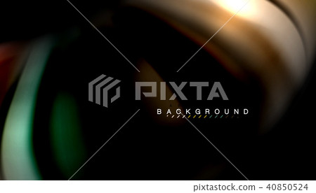 Abstract wave lines fluid rainbow style color stripes on black background 40850524