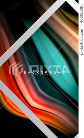 Liquid fluid colors holographic design with metallic style line shape Liquid fluid colors holographic design with metallic style line shape 40850686