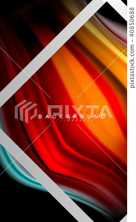 Liquid fluid colors holographic design with metallic style line shape Liquid fluid colors holographic design with metallic style line shape 40850688