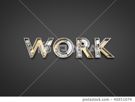 Work letters made from Mechanic alphabet. Work letters made from Mechanic alphabet. 40851074
