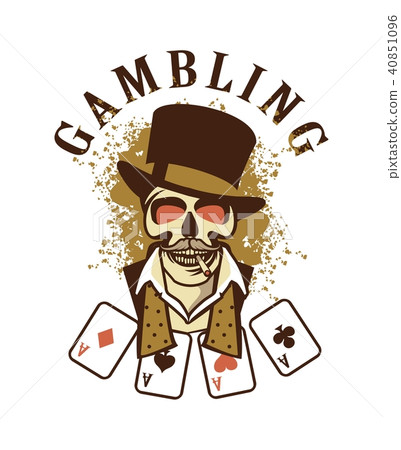 Casino retro logo on a white background Casino retro logo on a white background 40851096