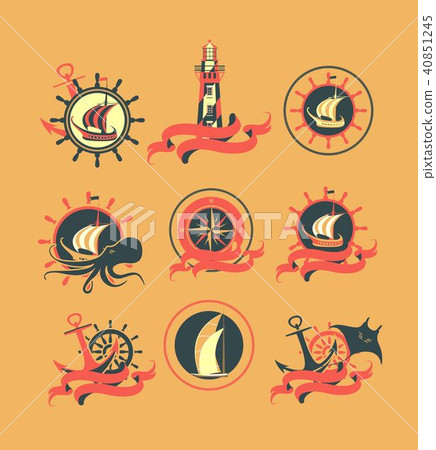 Marine set of badges 40851245