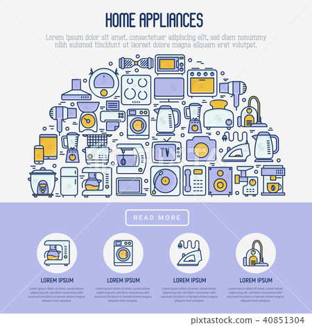 Home appliances concept in half circle 40851304