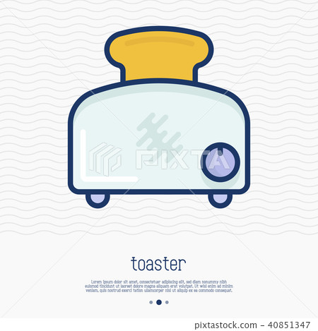 Toaster thin line icon. Simple vector illustration Toaster thin line icon. Simple vector illustration 40851347