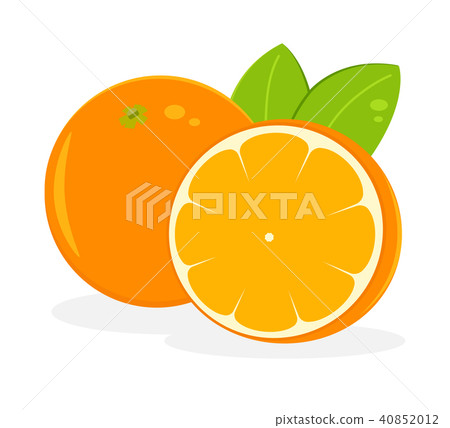 Orange fruit icon. Isolated fruits and vegetables. vector 40852012