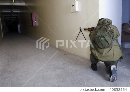 rebel with machine gun 40852264