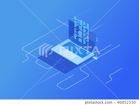 3d isometric File transfer  40852330