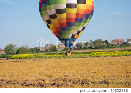 Hot-air balloon in flight Hot-air balloon in flight 40852818