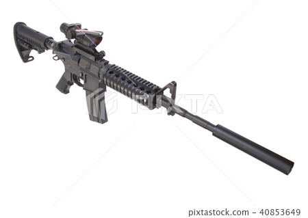 M4 rifle with silencer M4 rifle with silencer 40853649