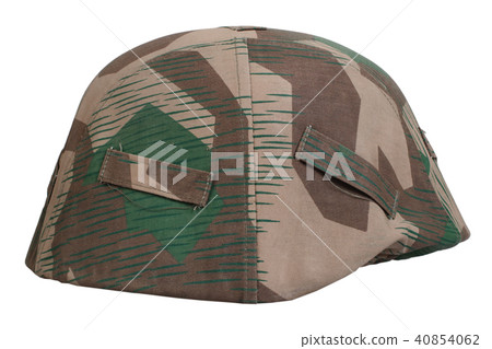 camouflaged nazi german helmet with goggles 40854062