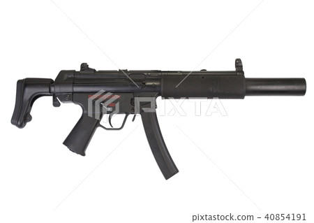 submachine gun MP5 with silencer submachine gun MP5 with silencer 40854191
