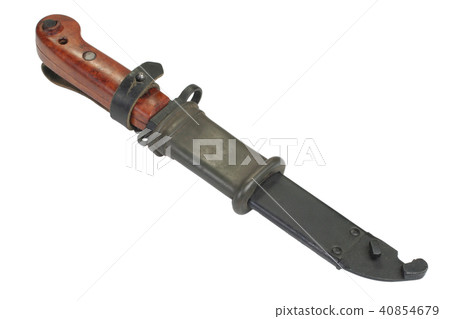 bayonet with saw Kalashnikov rifle isolated  40854679
