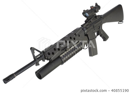 M16 rifle with an M203 grenade launcher M16 rifle with an M203 grenade launcher 40855190