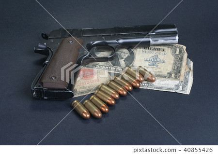 colt goverment M1911 on black colt goverment M1911 on black 40855426