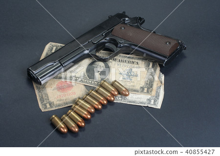 colt goverment M1911 on black colt goverment M1911 on black 40855427