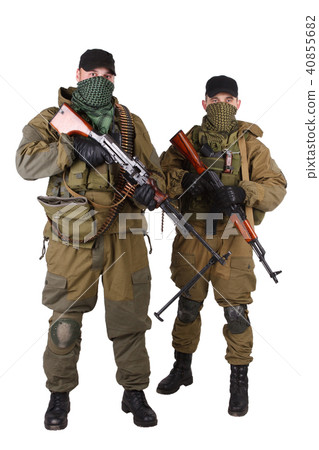 insurgents with AK 47 and RPD machine gun 40855682