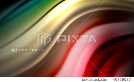Fluid mixing colors, vector wave abstract background 40856087