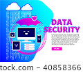 Data security, illustration in flat modern style. 40858366