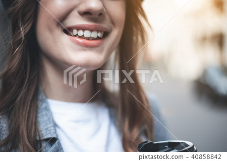 Pretty woman enjoying hot drink Pretty woman enjoying hot drink 40858842