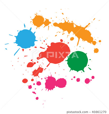 Paint splat set. Paint splat set. 40861270