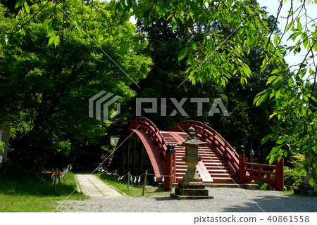 World Heritage Fresh Green's Niu Municipal Shrine Shinto Shrine Bridge World Heritage Fresh Green's Niu Municipal Shrine Shinto Shrine Bridge 40861558