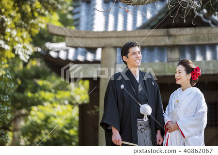 日本禮服婚禮新娘和新郎 40862067