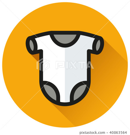 onesie circle orange flat icon 40863564