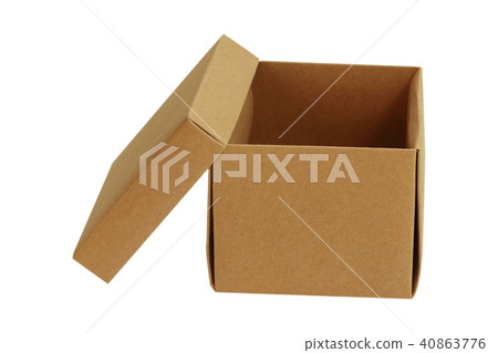 Box brown isolated on white. clipping path. Box brown isolated on white. clipping path. 40863776