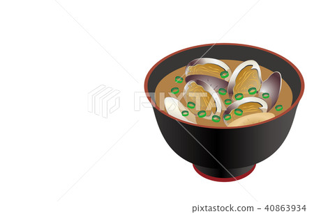Miso soup of today's rice clam 40863934