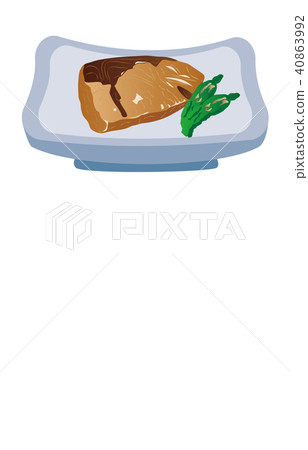 Teriyaki of today's rice yellowtail Teriyaki of today's rice yellowtail 40863992