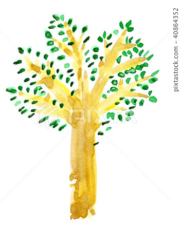 Large tree watercolor 40864352