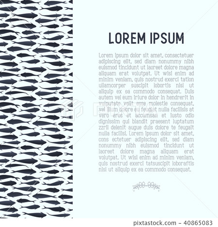 Background with watercolor fish silhouette  40865083