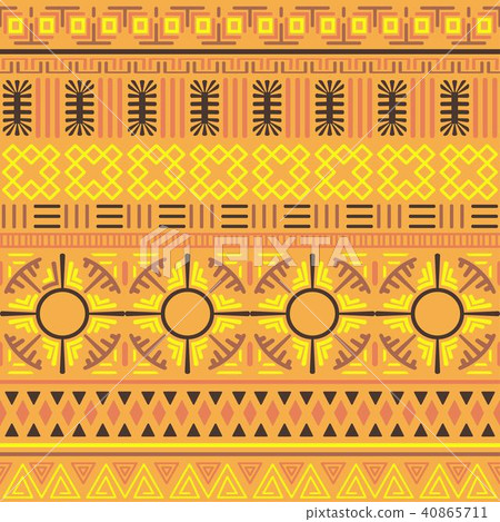 Tribal ethnic seamless pattern. - Stock Illustration [40865711] - PIXTA