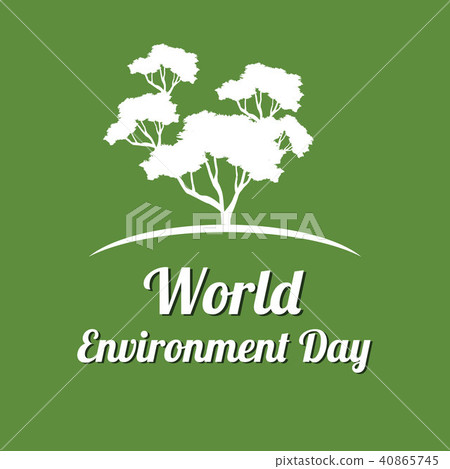 Word environment day background tree Word environment day background tree 40865745