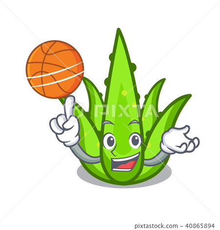 With basketball aloevera character cartoon style With basketball aloevera character cartoon style 40865894